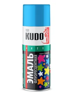 KUDO KU1202 Эмаль флуоресцентная голубая 520 мл