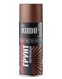 KUDO KU2102 грунт универсальный акриловый красно-коричневый 520 мл