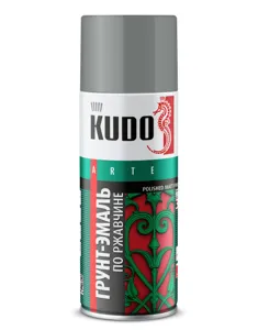 KUDO KU317042 KUDO Грунт-эмаль по ржавчине серая (0.520L)
