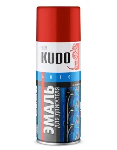 KUDO KU5134 Эмаль для двигателя (красная) 520 мл