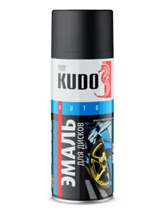 KUDO KU5206 KUDO Эмаль для дисков черная матовая (0.520L)