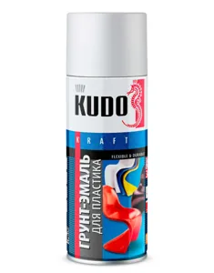 KUDO KU6003 грунт-эмаль для пластика белая RAL 9003 520 мл