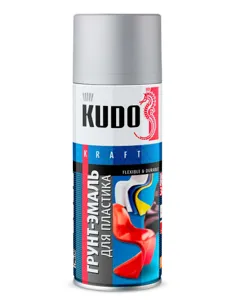 KUDO KU6005 грунт-эмаль для пластика светло-серая RAL 7035 520 мл