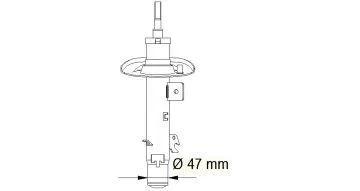 KYB 339710 Амортизатор передний газовый L