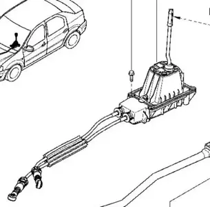 LADA 349015922R ТРОСА ПЕРЕКЛЮЧЕНИЯ ПЕРЕДАЧ Largus -18,X-Ray -18г (МКПП JR5) Renault Logan , Duster , Sandero , Nissan Almera G15 из 2-х шт.