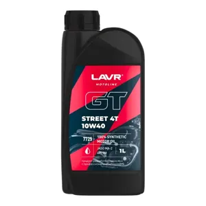 LAVR LN7725 Масло моторное GT STREET 4T 10W40 1л синт. API SM