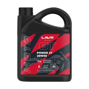 LAVR LN7730 Моторное масло 20W50 MOTO GT Power 4T SN 4л