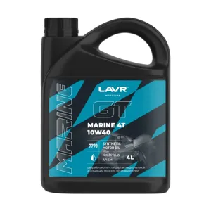 LAVR LN7790 Моторное масло 10W40 MOTO GT Marine 4Т SM, 4л