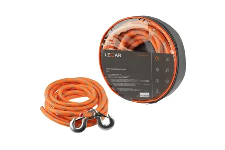 LECAR LECAR000110806 ТРОС БУКСИРОВОЧНЫЙ LECAR 5т., 2 крюка, сумка