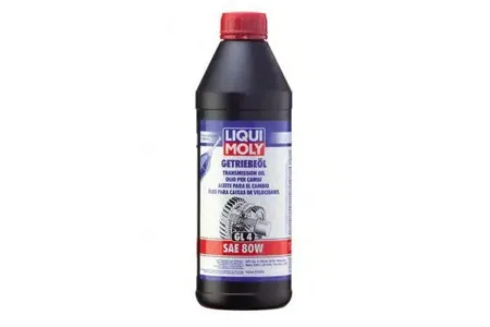 LIQUI MOLY 1020 Масло трансмиссионное минер. 80W Getriebeoil 1л . API GL 4,MAN 341TypZ1E1, Mercedes 235.1,ZF,MIL-L 2105