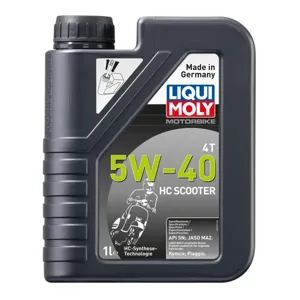 LIQUI MOLY 20829 Моторное масло 5W40 Motorbike 4T HC Scooter 1л HC-синт., масло для скутеров API SN
