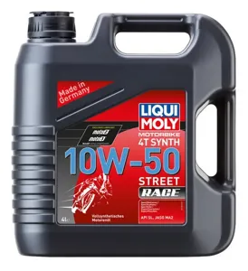 LIQUI MOLY 7508 Масло моторное для 4-тактных мотоциклов Motorbike 4T Synth Street Race 10W50 SN MA2 4л