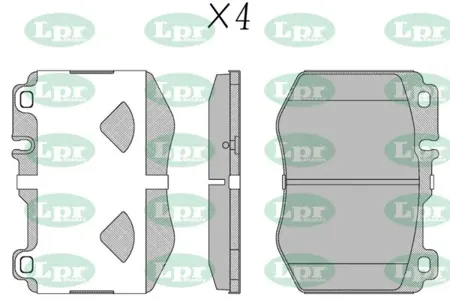 LPR 05P2036 Колодки торм.передние Mercedes W205S205 2.02.2iD 14>