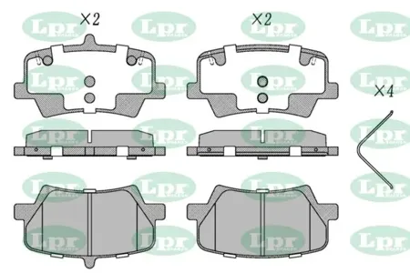 LPR 05P2061 Колодки торм. диск. зад. Geely Monjaro Geely Tugella (20-)