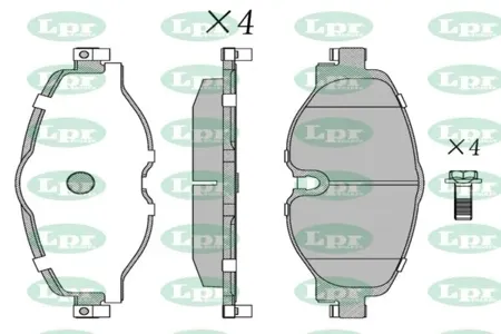 LPR 05P2067 Колодки торм.