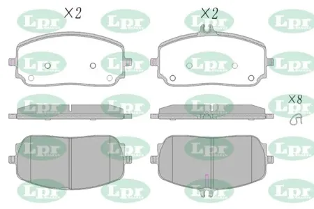 LPR 05P2135 Колодки торм.передние 163x72x19 Mercedes CLA 19=>, GLA 20=>, GLE 18=>