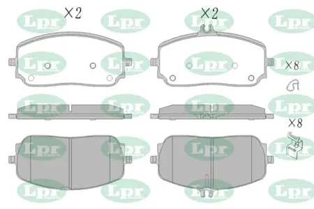 LPR 05P2135K Колодки торм.передние 163x72x19 Mercedes CLA 19=>, GLA 20=>, GLE 18=>