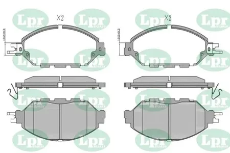 LPR 05P2185 Колодки торм. Nissan Pathfinder 14- Infiniti QX60 12- передние