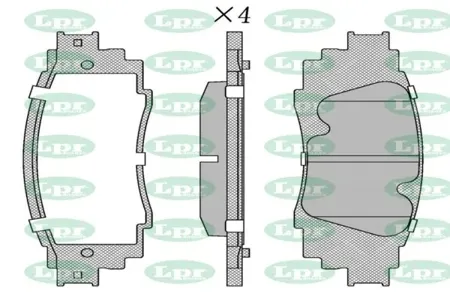 LPR 05P2220 Колодки торм.задние