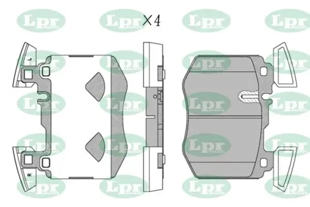 LPR 05P2245 Колодки торм. с противошумной пластиной Q+, перед