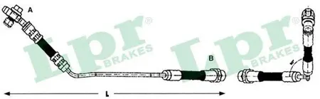 LPR 6T47861 Шланг тормозной зад. лев. BMW X5(E53) 3 0 4 8L 00 07 (M10x1x570)