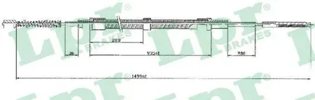 LPR C0304B Трос ручного тормоза