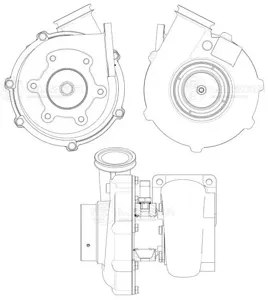 LUZAR LAT1222 Турбокомпрессор MAN TGA (02-)TGS (07-) с дв. D2066 (тип K29 ) (d крыл. 68,8 мм)
