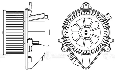 LUZAR LFH1629 Электровентилятор отопителя Fiat Doblo (01-)Punto (99-) AC-