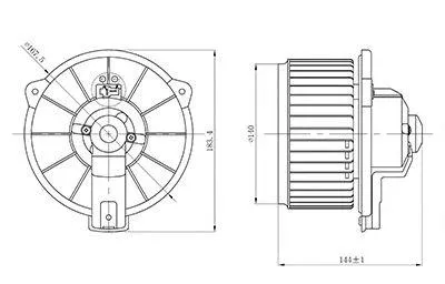 LUZAR LFH19D0 Вентилятор Toyota Corolla Avensis 00- 1.31.41.61.82.02.4 отопителя салона
