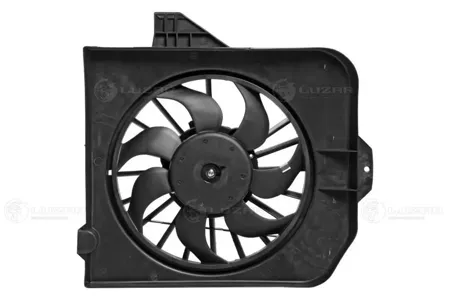 LUZAR LFK0348 Вентилятор охлаждения Dodge Caravan (01-) Chrysler Voyager (01-) (с кожухом)
