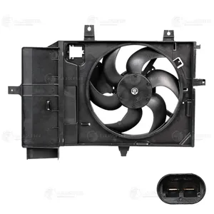LUZAR LFK1411 Вентилятор радиатора Nissan Note 1.6 06- Micra 1.2 02- AT (с кожухом)