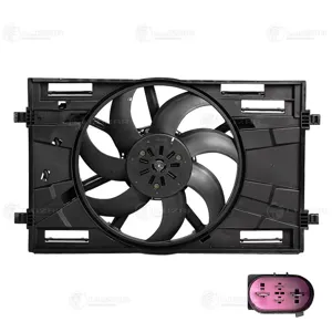 LUZAR LFK1814 Вентилятор охлаждения Skoda Octavia A7 (13-)VW Tiguan II (16-) (с кожухом) (тип Magna)