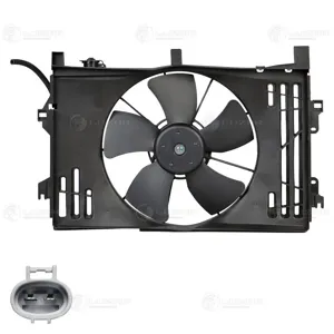 LUZAR LFK1922 Эвентилятор охл. Toyota Corolla (01-) Avensis (03-) 1.4i1.6i1.8i (с кожухом) (LFK 1922)