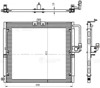 LUZAR LRAC1550 Конденсер Mercedes G(W463) 90-