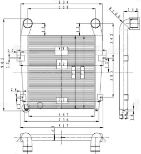 LUZAR LRIC12651 Радиатор интеркулера МАЗ 5440B9 с дв. ЯМЗ-651 E-4