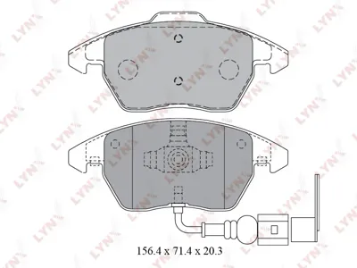 LYNX BD1203 Колодки торм.передние диск 1516 Audi A3, VW Golf V 1.4-2.0TD 03>