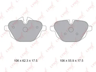 LYNX BD1436 Колодки торм.задние BMW E60E61 2.0F10Z4 3.5i 05>