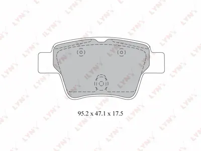 LYNX BD2211 Колодки торм.задние дл. 95.2мм, выс. 47.1мм Citroen C4, Peugeot 307 1.4-2.0HDi 16V 04>