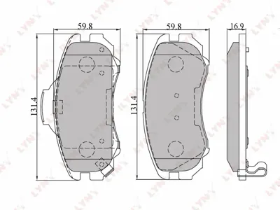 LYNX BD3602 Колодки торм.передние Hyundai Elantra 1.62.0i1.6CRDi 06>