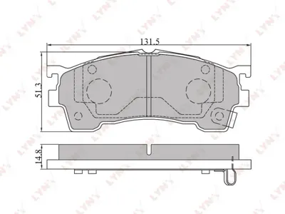 LYNX BD5101 Колодки торм.передние Ford Probe 93-98, Mazda 626 >97MX-6 91> Xedos 6 92>