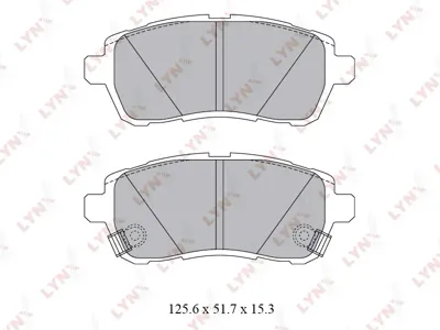 LYNX BD5123 Колодки торм.передние Mazda 2 1.3-1.6D 07>, Ford Fiesta 1.25-1.6D 08>