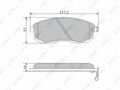 LYNX BD5724 Колодки торм.передние Nissan Skyline 2.0i 89-93Stagea 2.5-3.5i 01-07