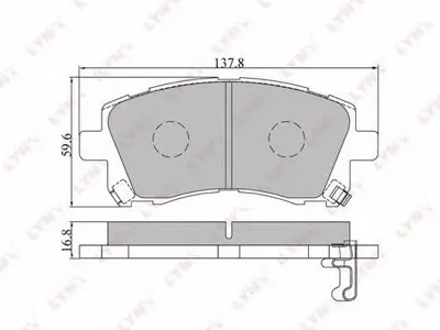 LYNX BD7104 Колодки тормозные SUBARU IMPREZA/FORESTER/LEGACY 96- передн.