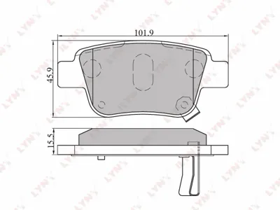 LYNX BD7539 Колодки торм.задние Toyota Avensis 1.6i-2.4 D-4D 03>