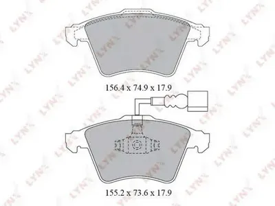 LYNX BD8032 колодки дисковые передние VW Transporter/Multivan 2.0i/3.2i/1.9TDi/2.5TDi 03>