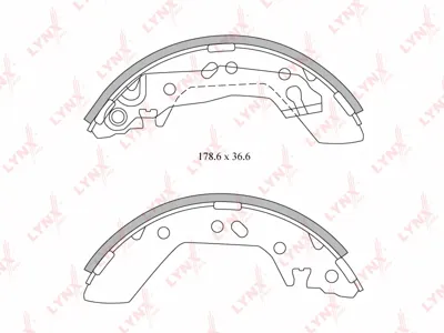 LYNX BS3601 Колодки торм.барабанные Hyundai Accent 1.3-1.6 00>