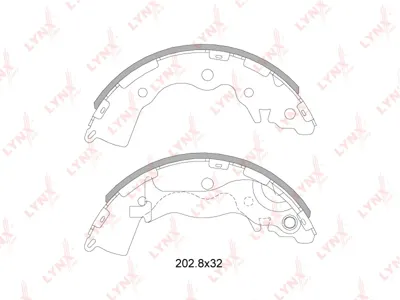 LYNX BS4402 Колодки торм.барабанные задние Hyundai Accent ,  Kia Rio  1.41.61.5D 05>