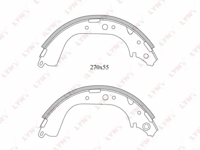 LYNX BS7517 Колодки торм.барабанные Toyota 4Runner all 87>Hiace 89>