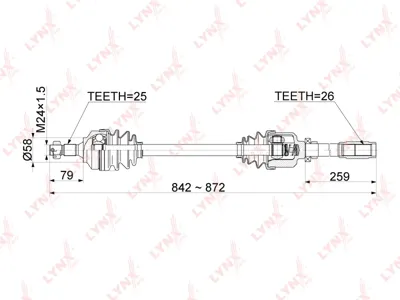LYNX CD1042 Привод в сборе R