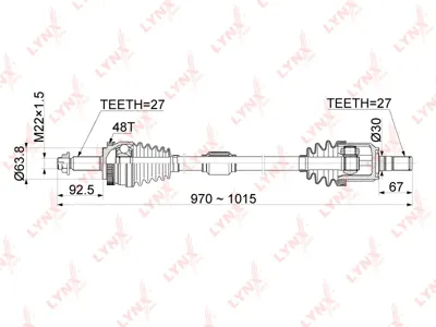 LYNX CD1067A Привод в сборе R